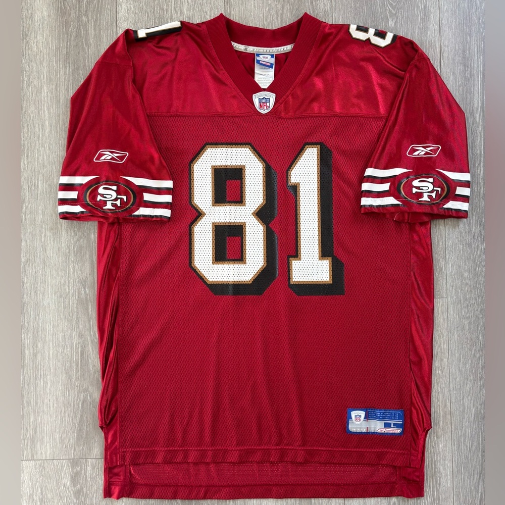 Vintage Y2K Reebok NFL San Francisco 49ers Terrell Owens 81 Jersey Mesh Sz Large